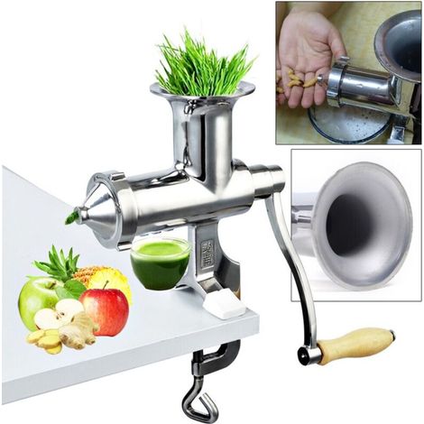 Spremiagrumi manuale BL30 in acciaio inox 304 per erba di grano ed erbe selvatiche.