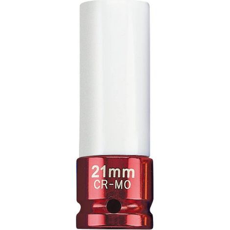 21 mm 1/5,1 cm carré d'entraînement Hi-Torq Socket Écrou de roue pour roues en alliage, Rouge