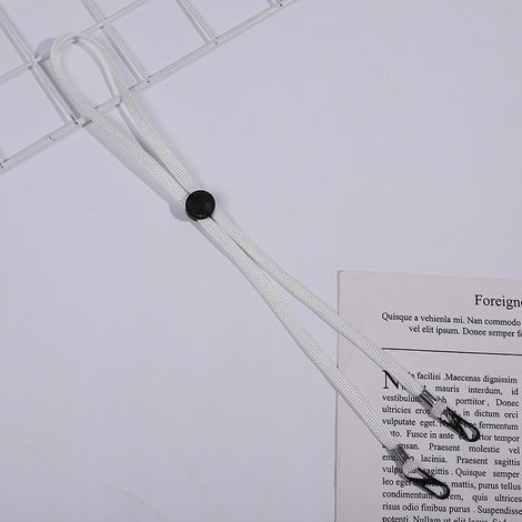 [Hutkordel] [Verstellbarer und abnehmbarer Sicherheitsriemen mit Clips] Polyester/Kunststoff, 10 g, Weiß, 1 Stück
