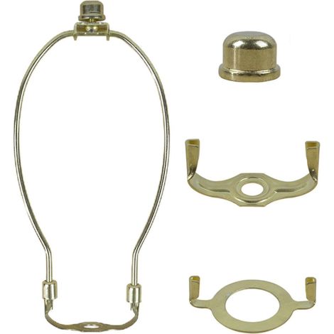 Harpe de lampe détachable avec embout décoratif pour lampe de table ou lampadaire, élégante et dorée, 30 cm (12 pouces) (1/5)