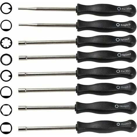 8PCS Tournevis de Carburateur Différents, Ensemble d'Outils de Réglage du Carburateur Réglage du Carburateur pour Moteurs 2 Temps (1/5)