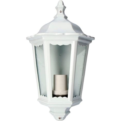 Applique murale en aluminium et verre IP44 E27 100 W, couleur blanche, dimensions 25 x 12 x 43 cm, idéale pour éclairer avec style et élégance en extérieur.