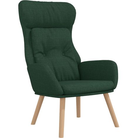 Poltrona lounge dal design moderno divano poltrona in tessuto verde scuro DEC026779