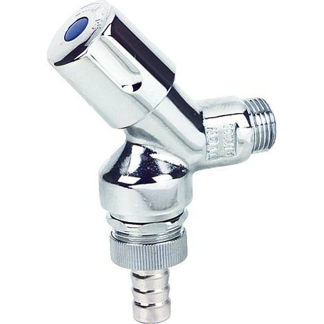 Robinet de machine à laver (1/2") avec évent et clapet anti-retour type 32 chromé (1/2)
