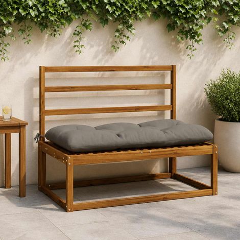 vidaXL Cojín de banco VIANEN 100% Poliéster Gris 110 x 50 x 12 cm (1/5)