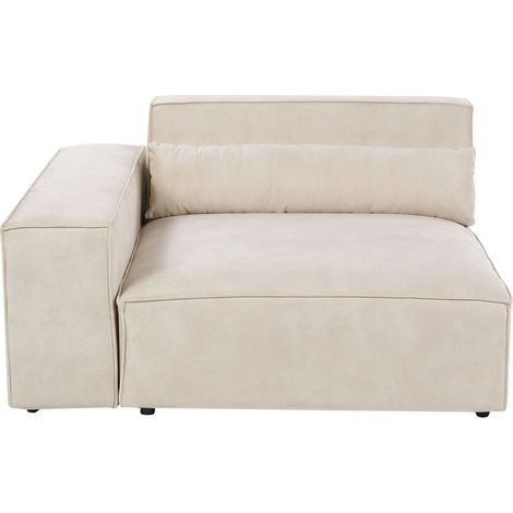 Corner Seat HELLNAR Velvet Light Beige Right Hand