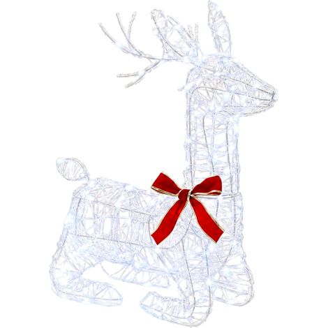 3D Christmas Reindeer LOVIISA 140 LEDs Cold White vidaXL (1/5)
