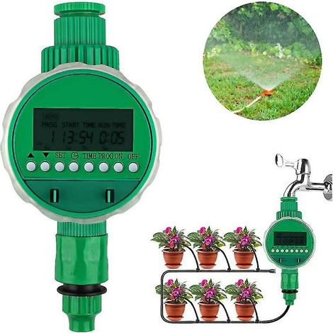 Timer automatico per l'irrigazione, display LCD, con copertura protettiva (1/5)