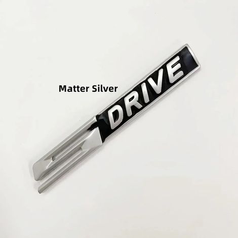 (Sdrive Argent mat) - Emblème autocollant 3D en métal avec lettres XDRIVE, SDRIVE et EDRIVE pour coffre arrière de voiture, compatible avec BMW E46, E39, E60, E90, F10, F30, E36, X3, X6, X5 et X7 (1/5)