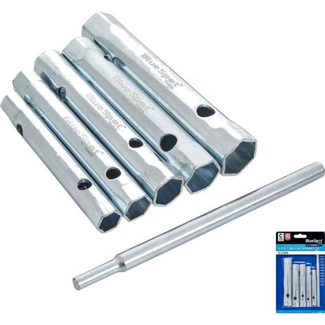 Bluespot 6pc Tubular Box Wrench Set Long Tube Spanner Plumber Mechanic 8mm-17mm (1/2)
