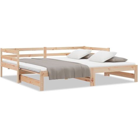 2 lits coulissants (90 x 200) cm (matelas non compris) (1/5)