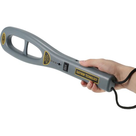Jeffergarden Détecteur de métaux portable haute sensibilité, avec buzzer et vibration pour contrôle de sécurité (1/4)