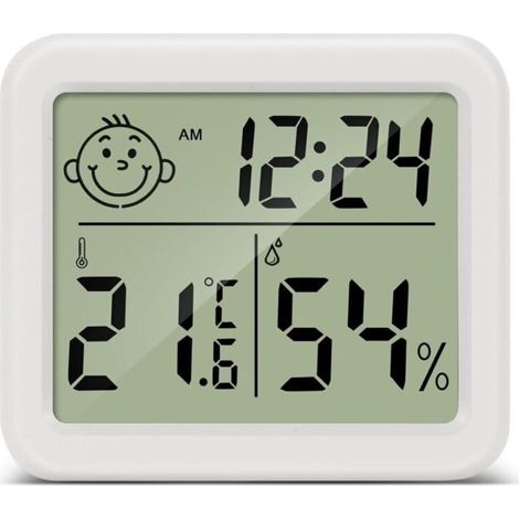 Termometre Maison LCD Thermomètre Hygromètre Interieur Numérique Température Humidité pour Salon entrepôt Chambre de bébé Vestiaire