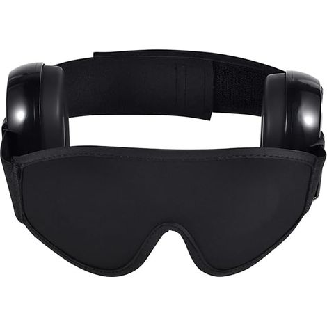 Protection auditive pour dormir + masque de sommeil 3D, anti-bruit, cache-oreilles insonorisés + masque pour les yeux, améliore le sommeil, protection contre le bruit réglable, casque de sommeil (1/5)