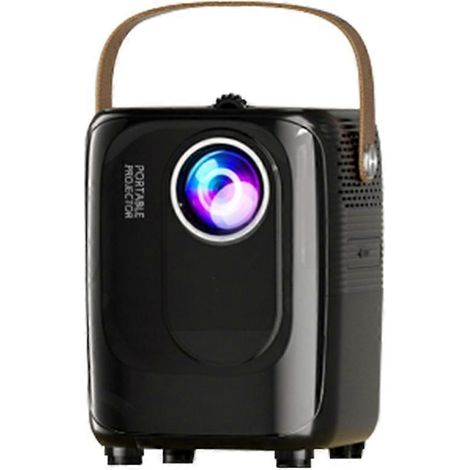 Mini projecteur S10 1080p compatible Bluetooth, projecteur portable Android, Wi-Fi 5G, home cinéma, noir, prise US (1/5)
