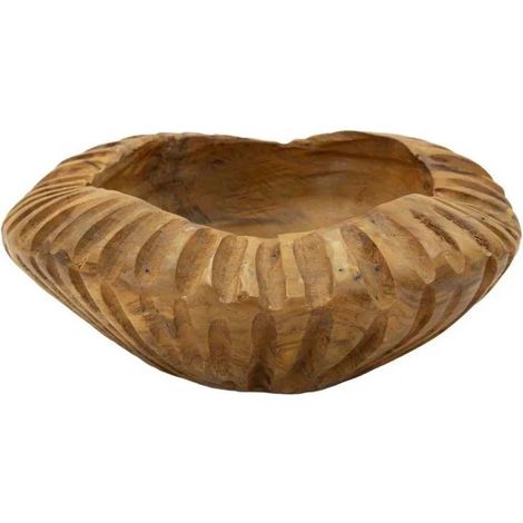Ablageschale mauro ferretti recyceltes teak braun 19 cm