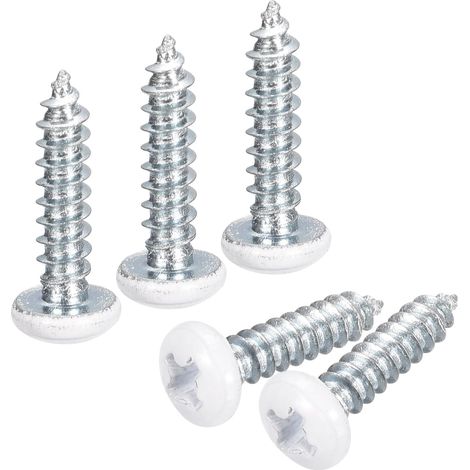 ST3.5x15mm Blanc Vis Autotaraudeuse, 50pcs Poêle Tête Phillips Bois Vis pour Travail Bois (1/5)