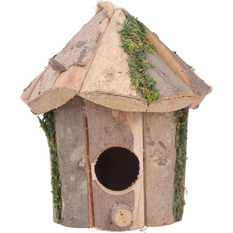Innovatives und filigranes hängendes Vogelhaus aus Holz für den Garten (1/5)