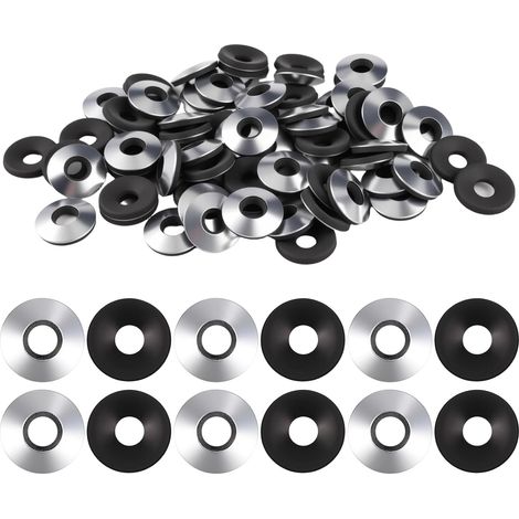 Lot de 200 Rondelles Plates M6.3 × 16mm Rondelles d'étanchéité EPDM, Rondelles Metal avec Joint Caoutchouc, Rondelle Neoprene (1/5)