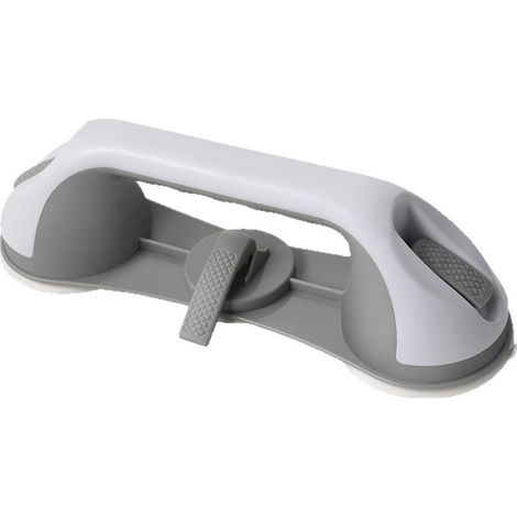 Barre d'appui réglable pour salle de bain et personnes âgées avec poignées antidérapantes - Support universel (blanc) (1/5)