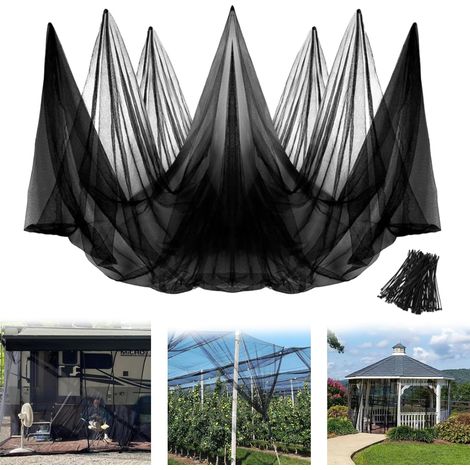 Moustiquaire Tonnelle Extérieure, 3 m x 6 m, Noir, Protection Anti-Insectes pour Pergola, Patio, Terrasse et Jardin (1/5)