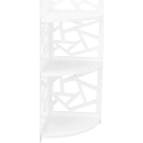 1 Étagère d'angle, 3 niveaux, design découpé, matériau PVC mousse, pour cuisine salle de bain chambre (1/5)