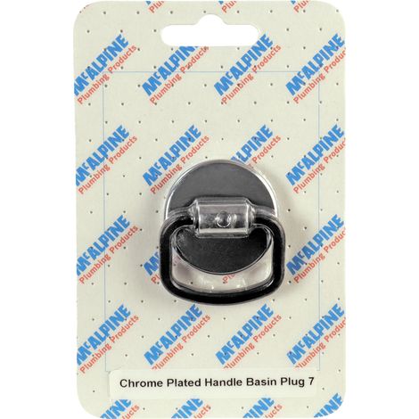McAlpine Chrome Plated Handle Basin Plug (1/2)
