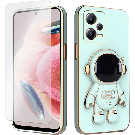 Juego de fundas Electro para Xiaomi Redmi Note 12 5G / Poco X5 5G, Astronauta, Verde + Cristal (1/5)