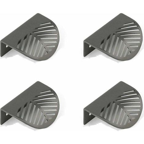 4pcs Forme des Feuilles Cabinet Pulls Laiton Noir Poignées De Meubles De Cuisine Porte De Cuivre Tirettes De Tiroir