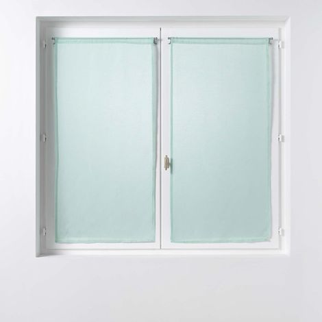Paire Droite Passe-Tringle (2 x 60 x 160 cm) Sandra Menthe, Voile Sablé (1/5)