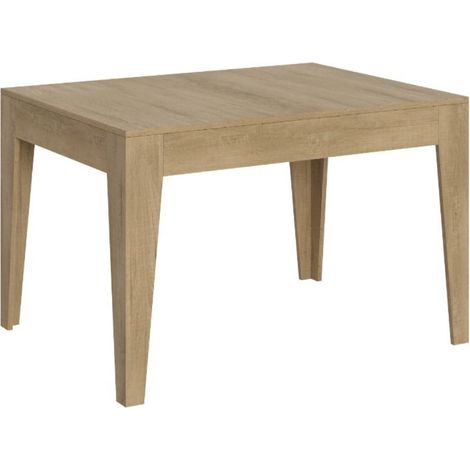 Table rectangulaire extensible 4 à 6 personnes 120/180 cm chêne naturel Kina (1/5)