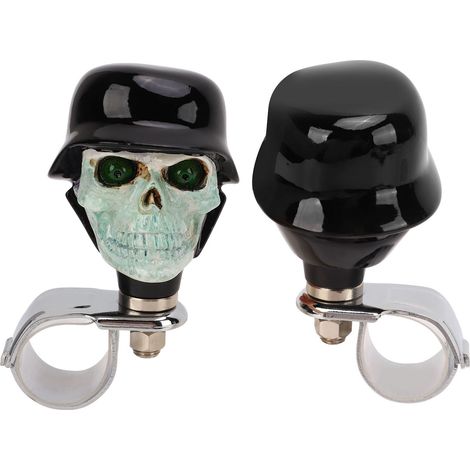 Volant Skull Forme Poignée Suicide Knob Power Handle Spinner pour Voiture Camion Bateau (1/5)
