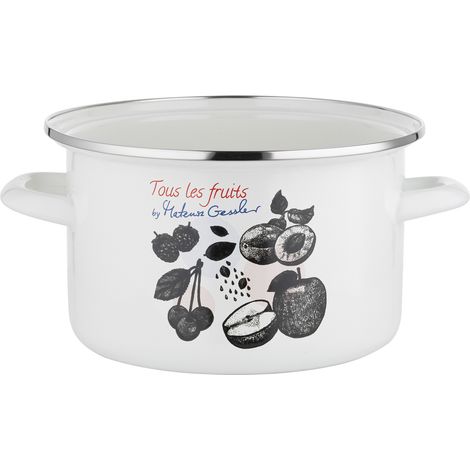 Maceta esmaltada Emalia Polska Pleszew Fruits de Mateusz Gessler 20 cm 3,75 l (1/5)