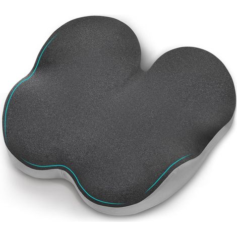 Coussin Coccyx, Coussin Chaise Bureau, Coussin Ergonomique Assise pour Voiture Gaming, Coussin de Siège pour Soulager la Pression et Les Douleurs des Hanches et de la Sciatique - Gris