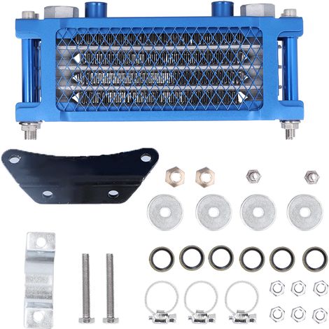 GARRYFIZH ‌Kit Refroidisseur d'Huile Moteur Radiateur de Refroidissement Universel - pour Moto 125cc‑250CC Dirt Pit Bike ATV - Installation Facile‌