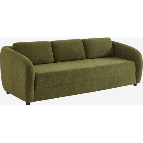 Sofá cama convertible en tela chenilla, 3 plazas (1/5)