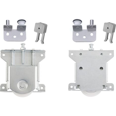 Sollbry 2 Paires Roulette Porte Coulissante Placard,Roulette de Coulissante,Rouleau Placard,Meubles Roues Coulissante,pour Armoires, Fenêtres, Portes Coulissantes (Argent) (1/5)