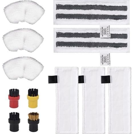 Lot de 12 Chiffons Microfibre Compatibles Nettoyeur Vapeur Easyfix SC2 SC3 SC4 SC5 (1/3)