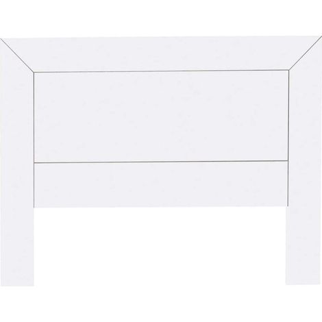 Cabecero para Somier de 135 cm Realizado en Madera de Pino Macizo y MDF Color Blanco Lacado Serie Kalpe Medidas (110x145x2) cm (altoxanchoxfondo)
