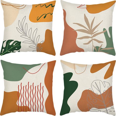 Ahlsen Set mit 4 Kissenbezügen 45 x 45 cm, moderne Kissenbezüge für Auto, Sofa, Heimdekoration (1/5)