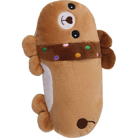 Peluche pour animaux de compagnie, résistante aux morsures, anti-grincement des dents, coussin décoratif mignon pour chien (1/4)