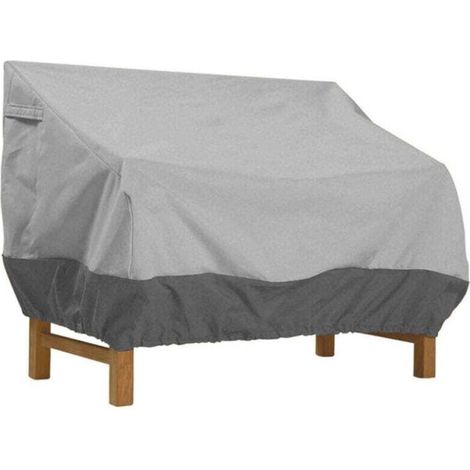 Telo di copertura per panchina, XU, in tessuto Oxford impermeabile, per giardino, esterni, resistente ai raggi UV e al vento, copertura protettiva per divano - Grigio 210D: 147×83×79cm --Crezuo-Crezuo