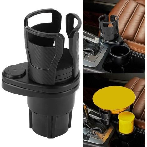 Porte-Gobelet d'Eau de Voiture Universel Rotatif à 360 ° 2 en 1 (1/4)