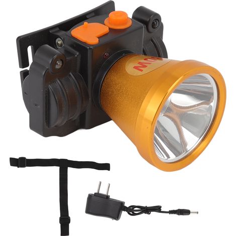 Lampe frontale LED rechargeable haute puissance pour pêche et activités extérieures, étanche, 2044W, 100V‑240V. (1/5)