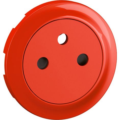 Rosetta per presa elettrica forte 2P+T da parete Céliane - Rosso - LEGRAND - CB0111 (1/3)