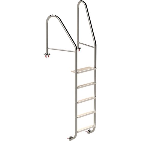 Eichenwald Poolleiter Modell 07 Marina Öffentlich Flanschmontage Beckentiefe 1620mm 5 Stufen