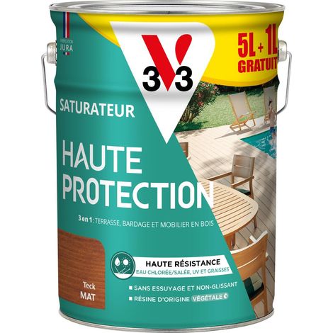 Saturateur Haute Protection Biosourcé V33 teck Mat - 5L + 20%