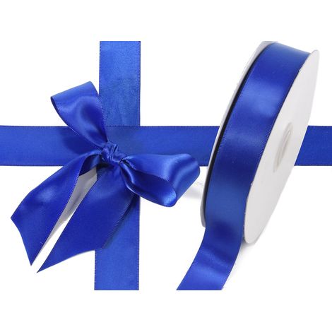 Nastro doppio raso color blu royal, mm 25 x 50 m