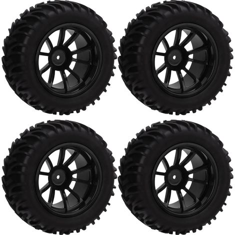 4 pneus de remplacement souples et résistants pour camion RC, en caoutchouc, adaptés aux modèles HSP 94111 94188 94108 HPI (1/5)