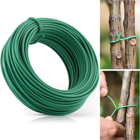 Fil d'attache pour jardin – Fil flexible pour plantes grimpantes (20 m) – Vert (1/5)